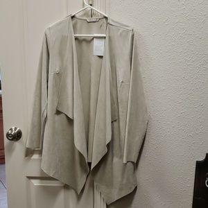 Tan suede sweater/jacket